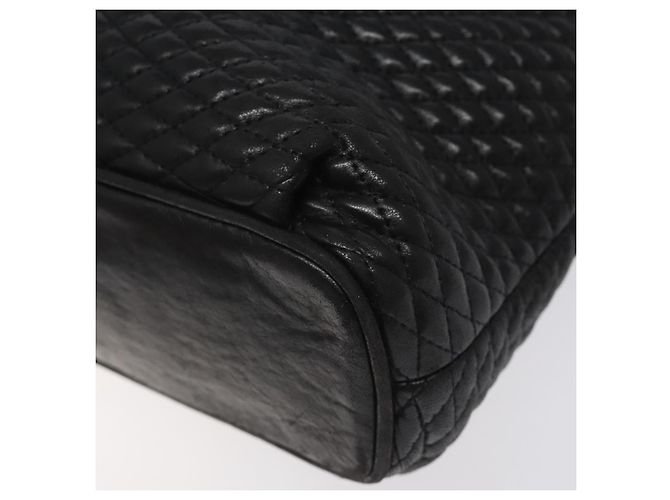 Bolsa de ombro BALLY em couro preto e dourado Auth BA2785 - vista 10