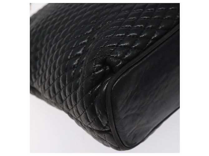 Bolsa de ombro BALLY em couro preto e dourado Auth BA2785 - vista 13