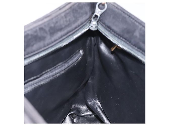 Bolsa de ombro BALLY em couro preto e dourado Auth BA2785 - vista 17