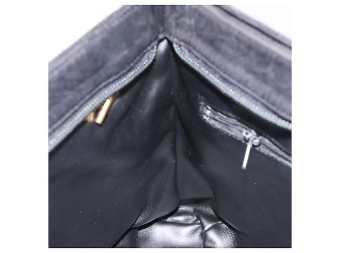 Bolsa de ombro BALLY em couro preto e dourado Auth BA2785 - vista 18