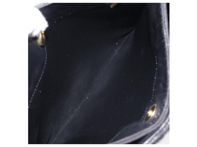 Bolsa de ombro BALLY em couro preto e dourado Auth BA2785 - vista 20