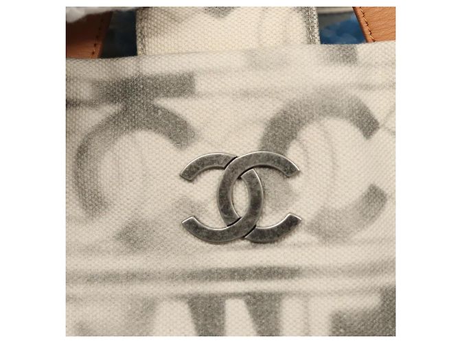 Borsa Tote in Canvas CHANEL Chain 2way Grigia CC Auth 125976 Marrone - vista 16