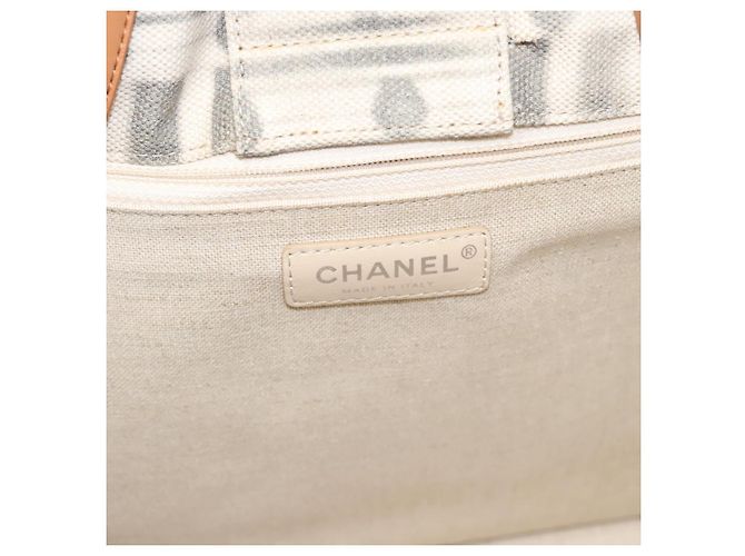 Borsa Tote in Canvas CHANEL Chain 2way Grigia CC Auth 125976 Marrone - vista 18