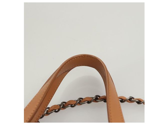 Borsa Tote in Canvas CHANEL Chain 2way Grigia CC Auth 125976 Marrone - vista 8