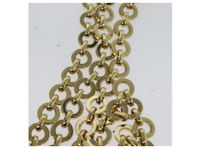 Borsa Gancini Chain Salvatore Ferragamo in pelle verniciata nera e oro Auth 126967 - vista 8