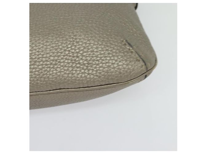 Borsa a Spalla FENDI Celeria in Pelle Grigia Argento Autentica hk2788 - vista 11