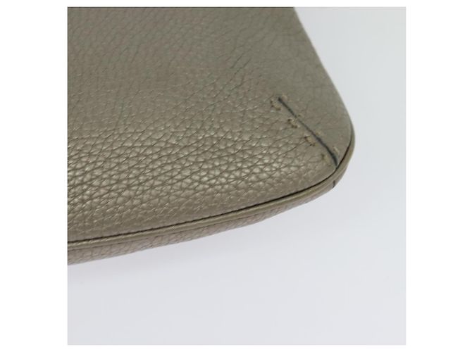 Borsa a Spalla FENDI Celeria in Pelle Grigia Argento Autentica hk2788 - vista 13