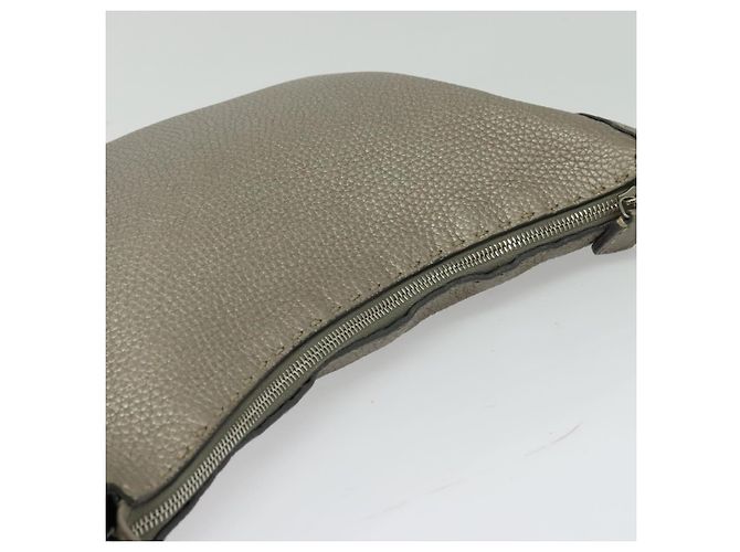 Borsa a Spalla FENDI Celeria in Pelle Grigia Argento Autentica hk2788 - vista 6