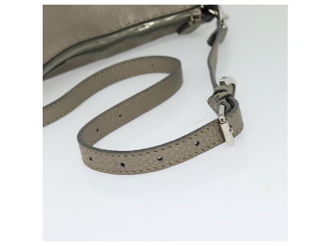 Borsa a Spalla FENDI Celeria in Pelle Grigia Argento Autentica hk2788 - vista 7