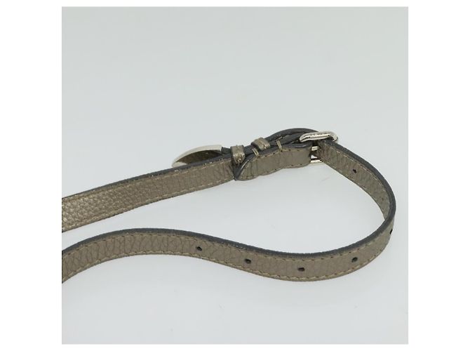 Borsa a Spalla FENDI Celeria in Pelle Grigia Argento Autentica hk2788 - vista 8
