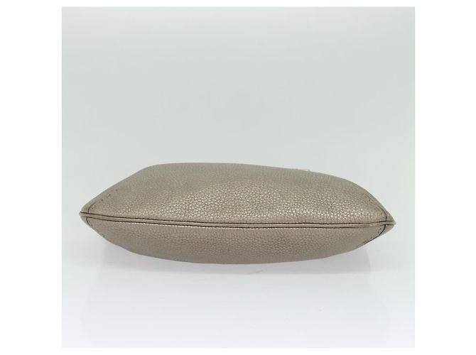 Borsa a Spalla FENDI Celeria in Pelle Grigia Argento Autentica hk2788 - vista 9