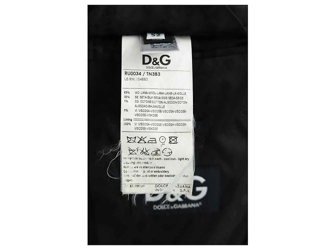Dolce & Gabbana Jaqueta de lã preta - vista 6