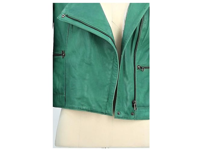 Swildens Grüne Lederjacke - Ansicht 3