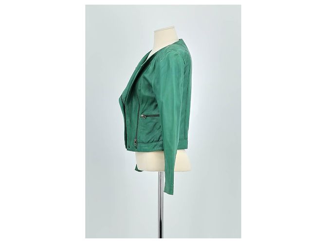 Swildens Grüne Lederjacke - Ansicht 5