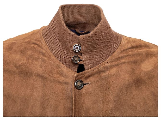 Autre Marque Giacca in suede marrone Oriani - vista 4