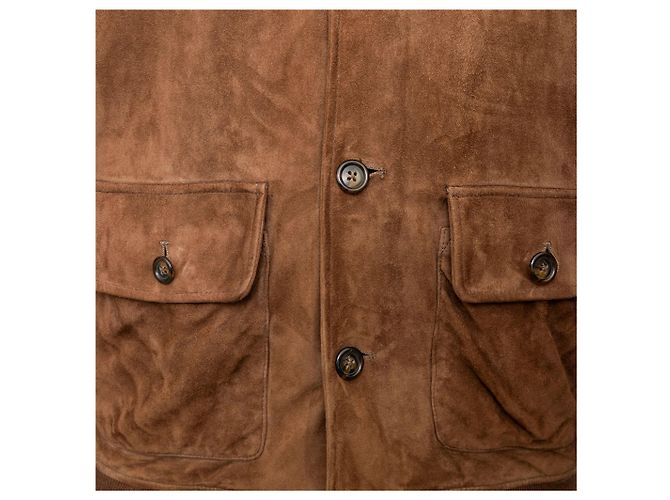 Autre Marque Giacca in suede marrone Oriani - vista 6