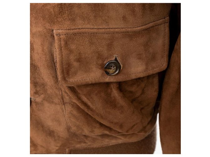 Autre Marque Giacca in suede marrone Oriani - vista 7