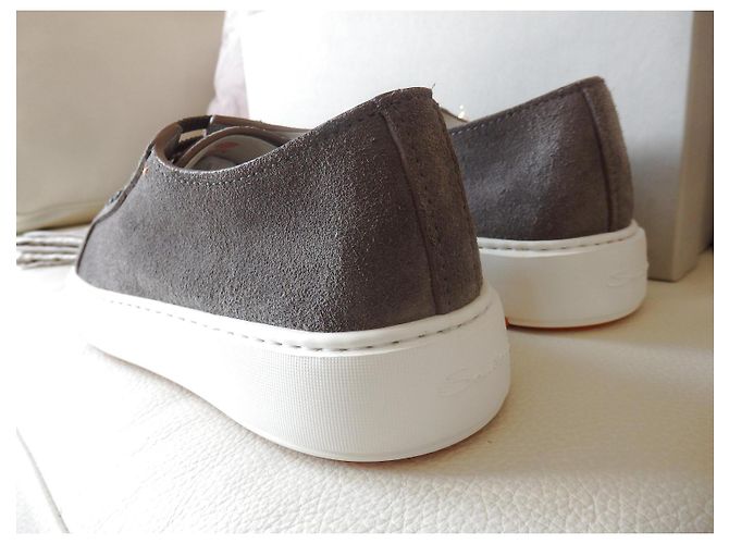 Santoni Sneaker Clean Icon Taupe Grigio EU40.5 UK6 NP520€ Scarpe - vista 12