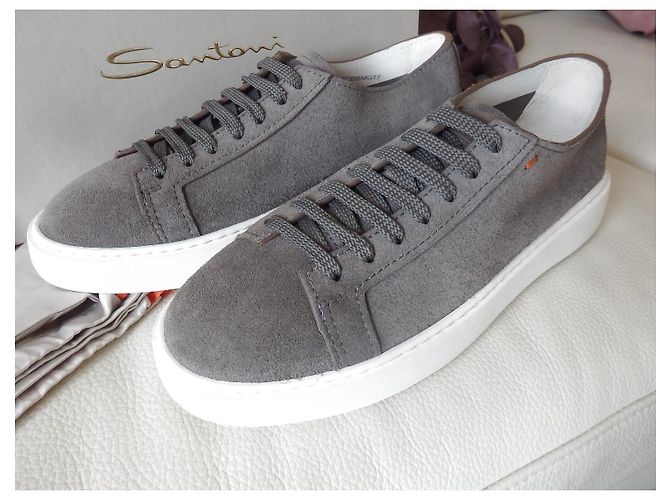 Santoni Sneaker Clean Icon Taupe Grigio EU40.5 UK6 NP520€ Scarpe - vista 2