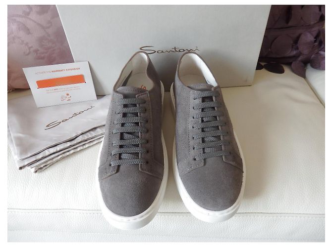 Santoni Sneaker Clean Icon Taupe Grigio EU40.5 UK6 NP520€ Scarpe - vista 3