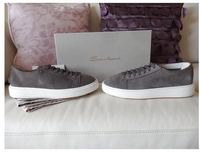 Santoni Sneaker Clean Icon Taupe Grigio EU40.5 UK6 NP520€ Scarpe - vista 5