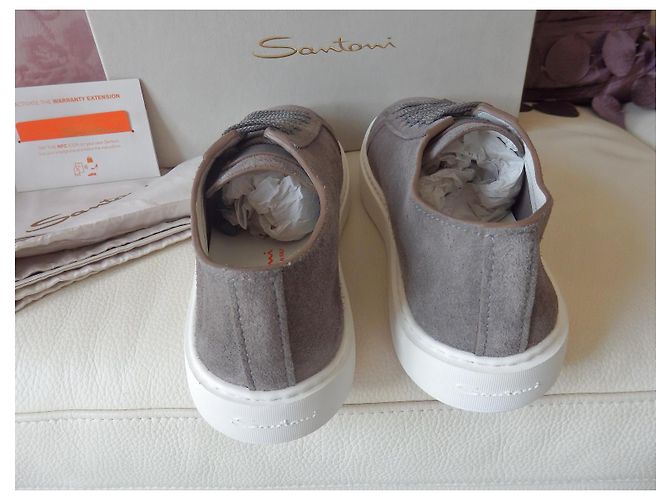 Santoni Sneaker Clean Icon Taupe Grigio EU40.5 UK6 NP520€ Scarpe - vista 6