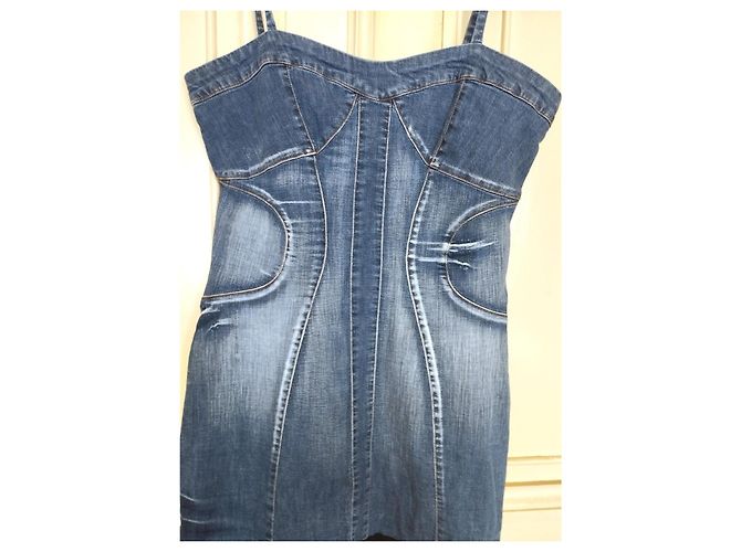 Abito Cancan in denim e pizzo Christian Lacroix - vista 10