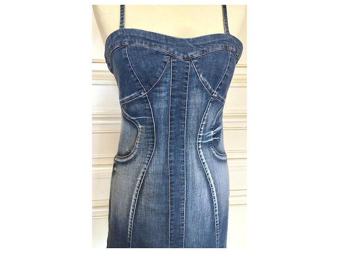 Abito Cancan in denim e pizzo Christian Lacroix - vista 15