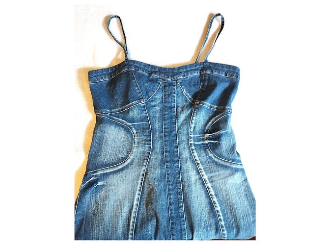 Abito Cancan in denim e pizzo Christian Lacroix - vista 2