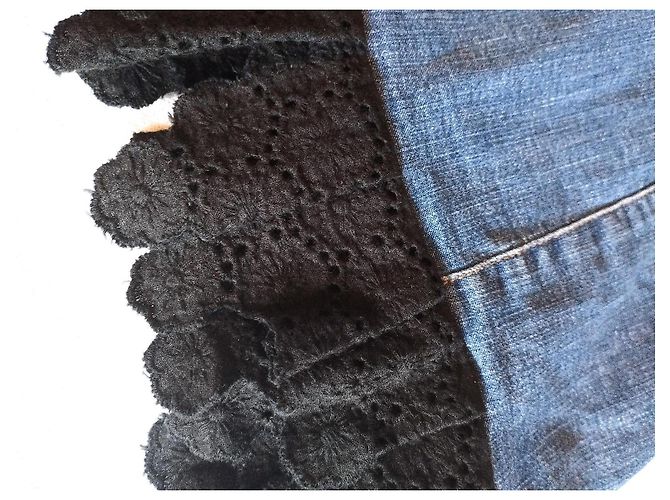 Abito Cancan in denim e pizzo Christian Lacroix - vista 6