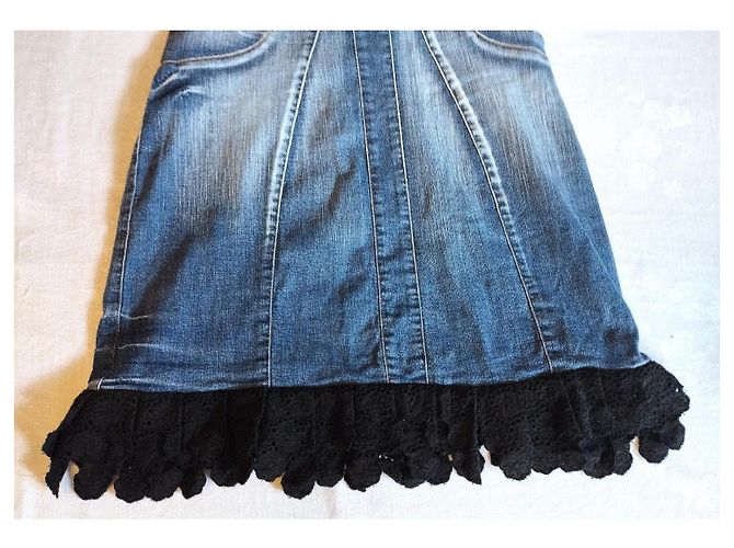 Abito Cancan in denim e pizzo Christian Lacroix - vista 7