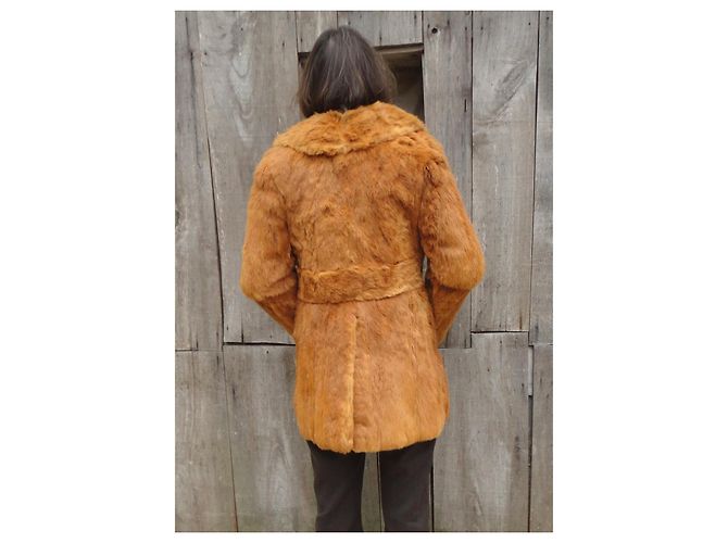 Autre Marque Cappotto in pelliccia di coniglio Laverré Arancione - vista 2