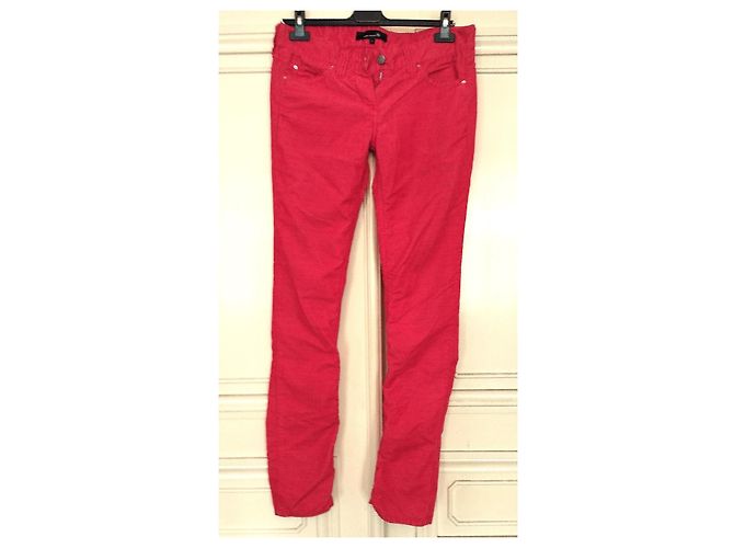 Pantalones Isabel Marant U Turn de pana roja - vista 10