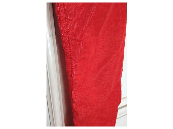Pantalones Isabel Marant U Turn de pana roja - vista 4