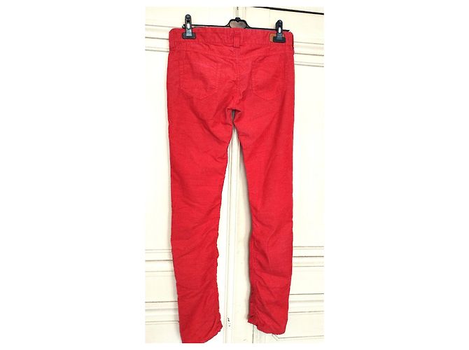 Pantalones Isabel Marant U Turn de pana roja - vista 6