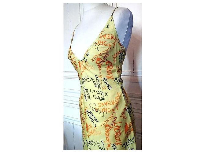 Christian Lacroix ULTRA LEICHTES UND LANGES KLEID Gelb - Ansicht 10