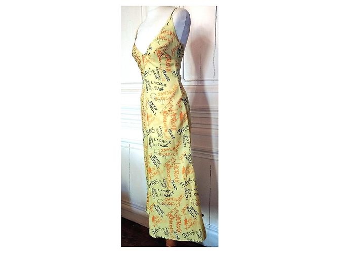 Christian Lacroix ULTRA LEICHTES UND LANGES KLEID Gelb - Ansicht 3