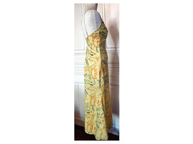Christian Lacroix ULTRA LEICHTES UND LANGES KLEID Gelb - Ansicht 4