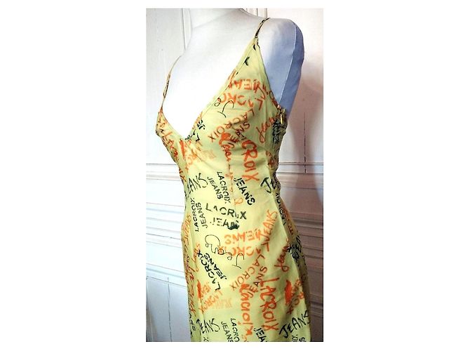 Christian Lacroix ULTRA LEICHTES UND LANGES KLEID Gelb - Ansicht 5