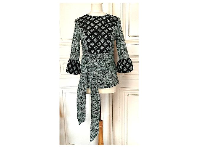 Autre Marque TROMPETENBLUSE PLACKET Hellgrün - Ansicht 7