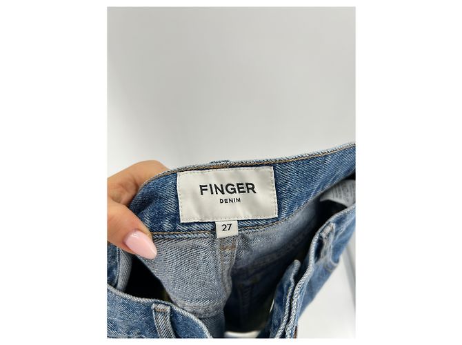 Short in denim blu Finger in the nose - vista 3