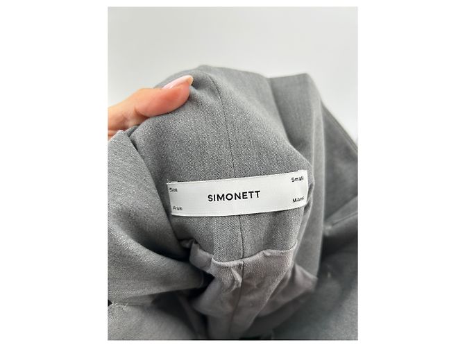 Autre Marque Pantaloni grigi a pieghe SIMONETT Grigio - vista 3