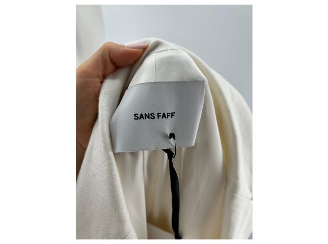 Autre Marque Blazer de lino blanco SANS FAFF - vista 5