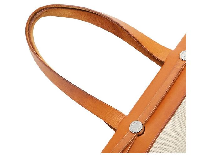 Hermès Borsa Hermes Herbag Cabas GM Toilash Marrone Beige - vista 4