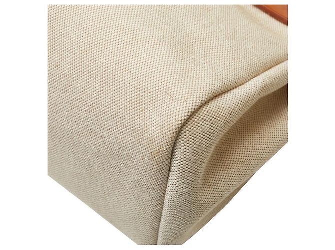 Hermès Borsa Hermes Herbag Cabas GM Toilash Marrone Beige - vista 6