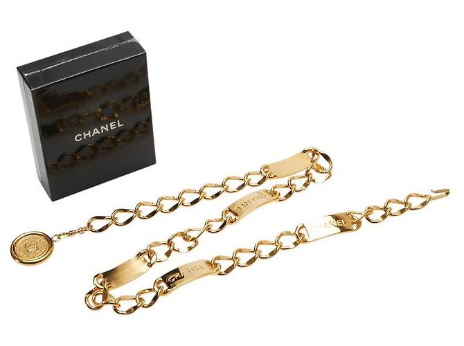 Chanel 31 Cambon Coco Mark Medaillon Kettengürtel Golden - Ansicht 4
