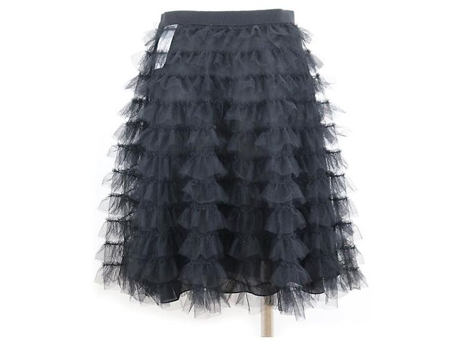 Gonna in tulle a balze sovrapposte Christian Dior nera Nero - vista 4
