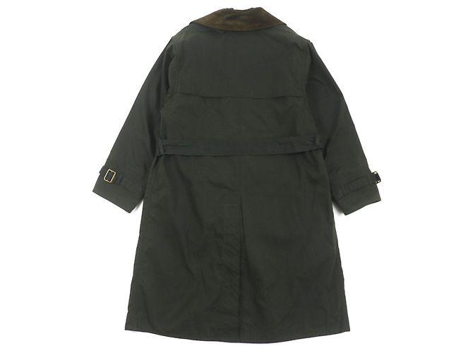 Abrigo de algodón con forro de corduroy a cuadros Barbour Verde Caqui - vista 4
