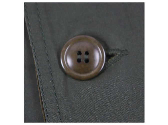 Abrigo de algodón con forro de corduroy a cuadros Barbour Verde Caqui - vista 6