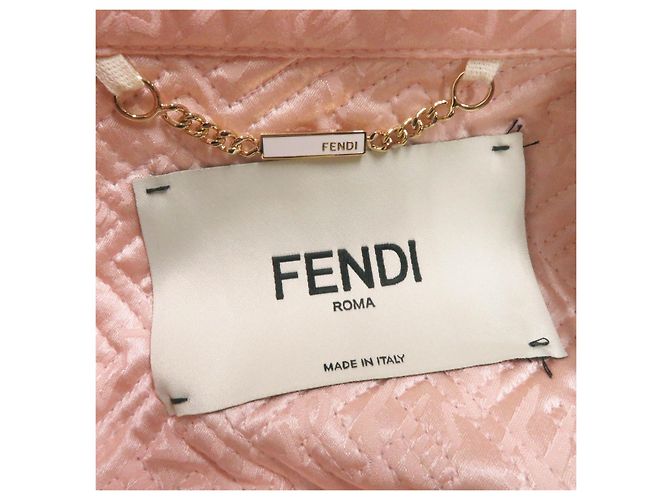Jaqueta acolchoada de seda com logo FF da Fendi para mulheres Verde Verde claro - vista 10